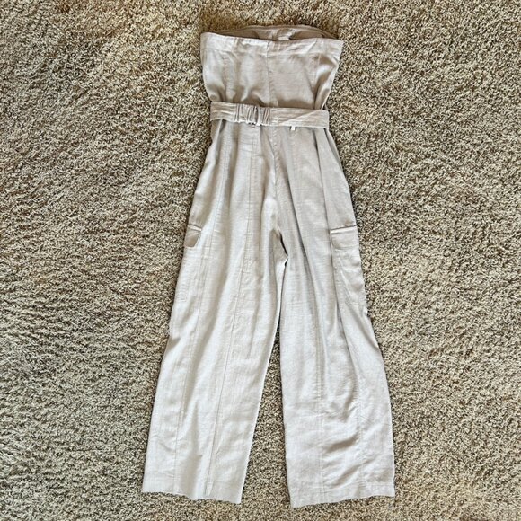 ZARA Sleeveless Linen Jumpsuit in Size Small New with Tags NWT - Picture 3 of 6